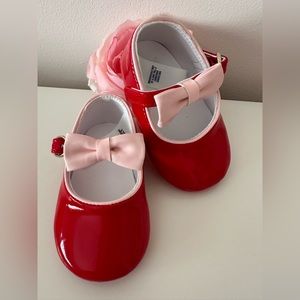 Red Patent Leather Crib Shoes
